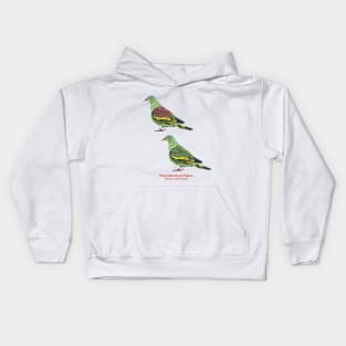 Thick-billed Green Pigeon | Treron curvirostra ⚥ Kids Hoodie